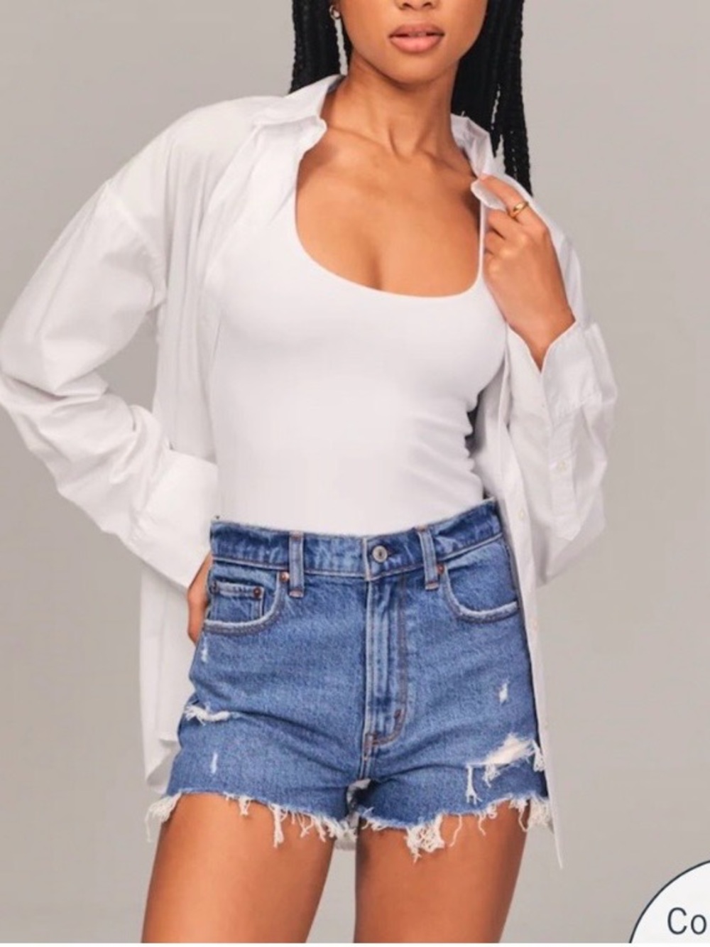 A&F the mom Short High rise Size 4 Casual beachy cowgirl